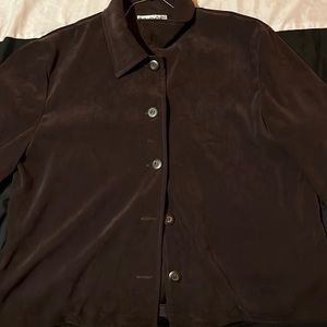 Brown button up